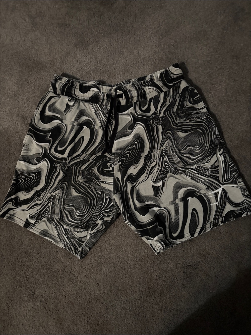 Gymshark Black and White Patterned Workout Shorts